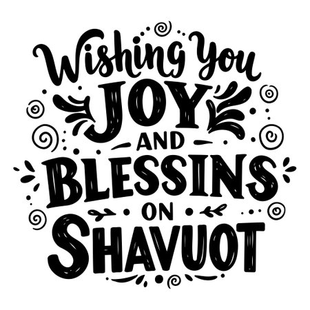 Wishing You Joy and Blessings on Shavuotのイラスト素材