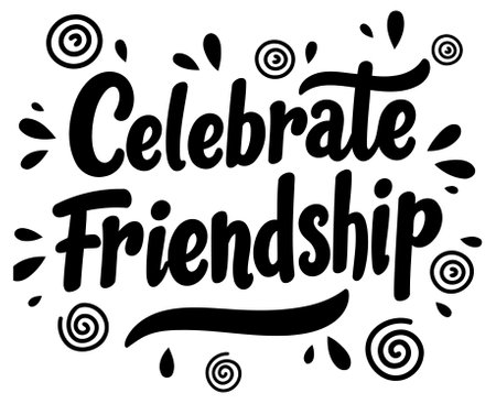 Stylish. black font graphic conveys a positive message. with simple. decorative flourishes on a white background. Ideal for use in social media. print. or digital marketing materials.のイラスト素材