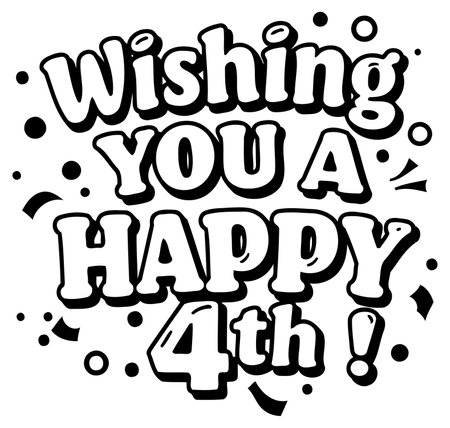 Wishing you a Happy 4th!のイラスト素材