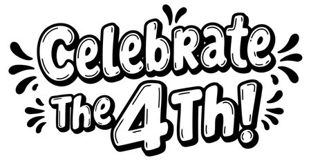 Celebrate The 4Th. Graphic Design for Print/Digital Mediaのイラスト素材