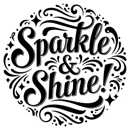 Bold. decorative lettering design in a circular format. perfect for prints. posters. or apparel. Ideal for motivational or inspirational advertising.のイラスト素材