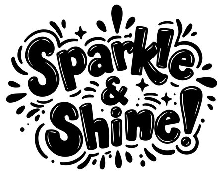Bold. stylized text graphic displays a motivational quote with decorative flourishes. Ideal for posters. social media graphics. and merchandise.のイラスト素材