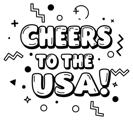 Bold. stylized typography graphic design with an upbeat. celebratory tone. Ideal for advertising. merchandise. or social media use.のイラスト素材