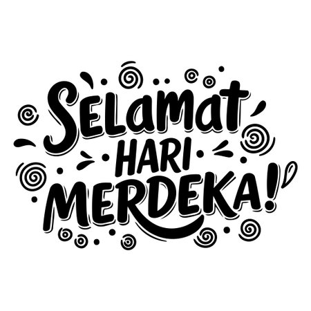 Stylish, bold, and eye-catching graphic for Indonesian Independence Day celebrations. Perfect for use in social media and merchandise.のイラスト素材