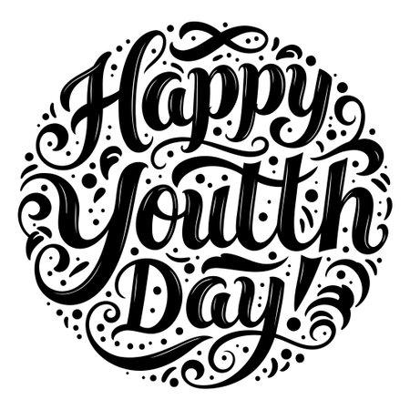 Stylish, bold, and whimsical black and white graphic for use in a variety of media, such as social media posts, advertisements, or posters.のイラスト素材