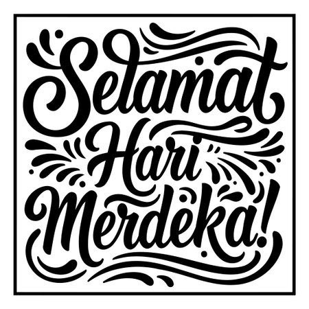 Bold, hand-drawn typography creates a festive, celebratory atmosphere. Perfect for advertising, editorial, or social media posts.のイラスト素材