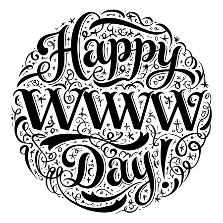 Ornate typography graphic suitable for website advertisements or social media posts; the bold design is eye-catching and memorable.のイラスト素材