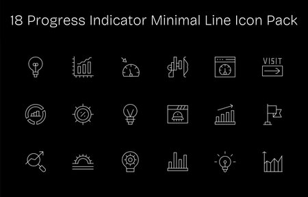 Explore 18 Minimal Line-style vector icons inspired by Progress Indicator. Perfect for web and app...