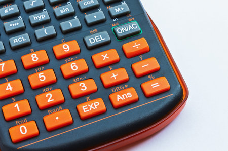 Closeup of the keys on a calculator の写真素材