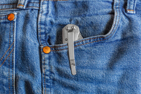 Closeup of a pocket knife の写真素材