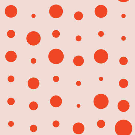 Random Coral Polka Dots Seamless Pattern
