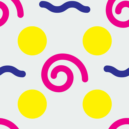 Retro Bright Vector Seamless Patternのイラスト素材