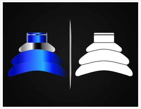 bottle and packaging set of perfume bottles vector formatのイラスト素材