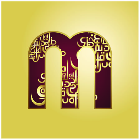 decorative Golden fontのイラスト素材