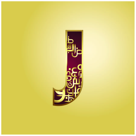 decorative Golden fontのイラスト素材