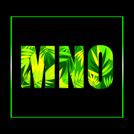 green leaves alphabetのイラスト素材