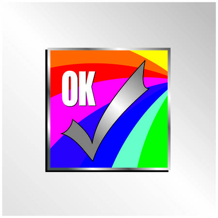 Ok iconのイラスト素材