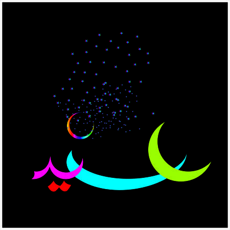 Eid Mubarak with Arabic calligraphy for the celebration of Muslim community festivalのイラスト素材