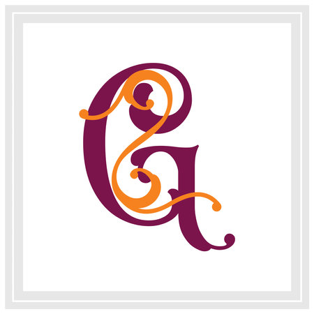 Letter G logo design template. Elegant luxury letter G logo design.のイラスト素材