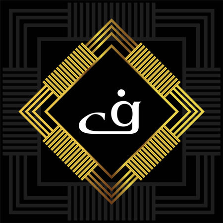 Vintage ornamental monogram. Template for design. Vector illustrationのイラスト素材