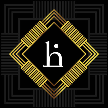 Art deco font design, vector illustration eps10 graphic.のイラスト素材