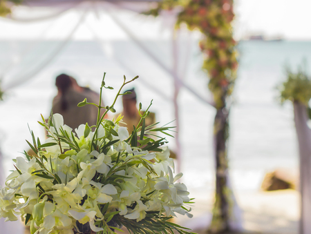 Wedding ceremony on the Beachの写真素材