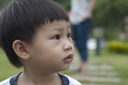 Baby lookingの写真素材