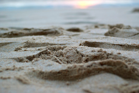 Closeup sand on the sea beach