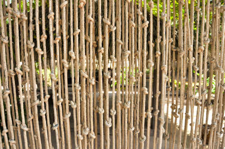 Blinds made of ropeの写真素材