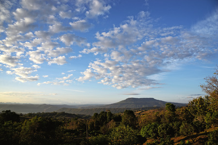 Blue sky, mountains backgroundsの写真素材
