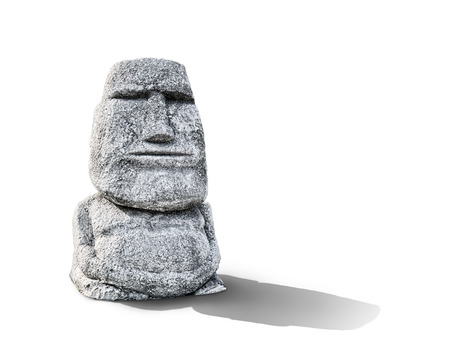 Model replica statue Moai Head Statue in Thailandの写真素材