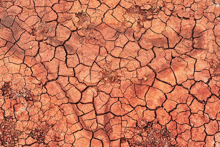 Dry cracked earth backgroundの写真素材
