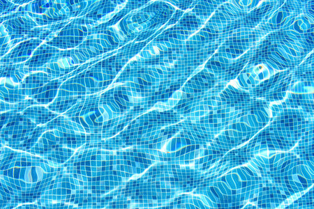 Blue ripped water in swimming pool