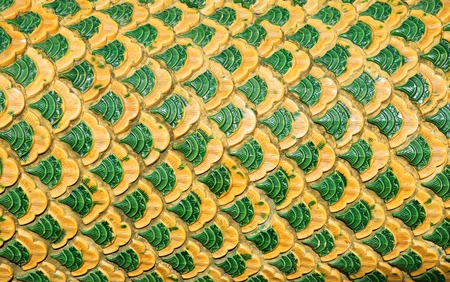 Snake scale : closed up details of the King of Nagas (Thai dragon snake) sculptureの写真素材