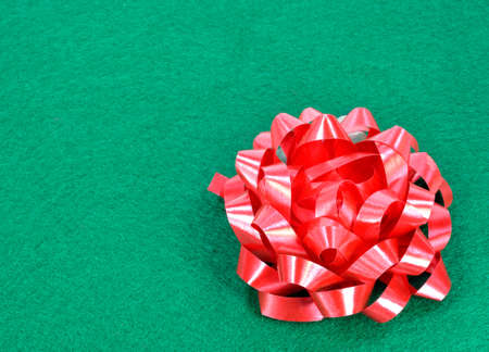 Bright red bow.の写真素材