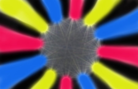 Abstract color pattern on a black background
