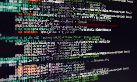 RussianCyrillic Computer Language Codeの写真素材