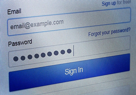 email login sequence with private password
