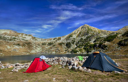 beautiful  view from camp baseの写真素材