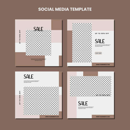 Template  feed for yoou postのイラスト素材