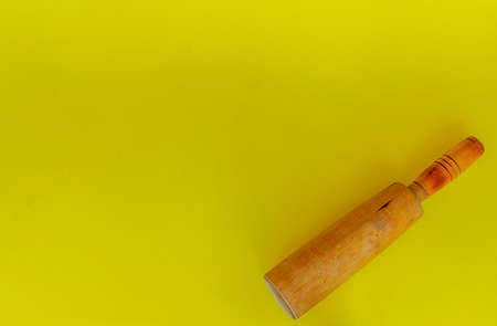 An Item of kitchen utensils: press for mashed potatoes which made partly of wood. High quality photoの写真素材