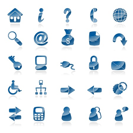 A set of 25 common web iconsのイラスト素材