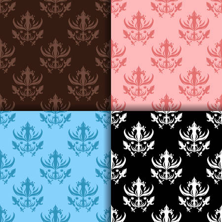 Abstract seamless patterns setのイラスト素材