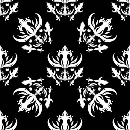 Abstract seamless pattern. Black and white vectorのイラスト素材