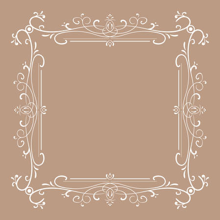 Vintage frame for monograms. Vector illustrationのイラスト素材
