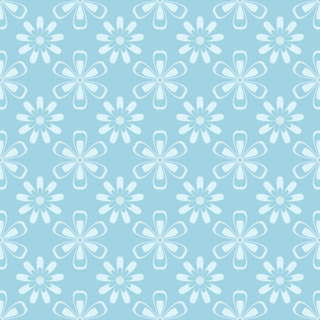 Floral seamless pattern. Blue and white ornamentのイラスト素材