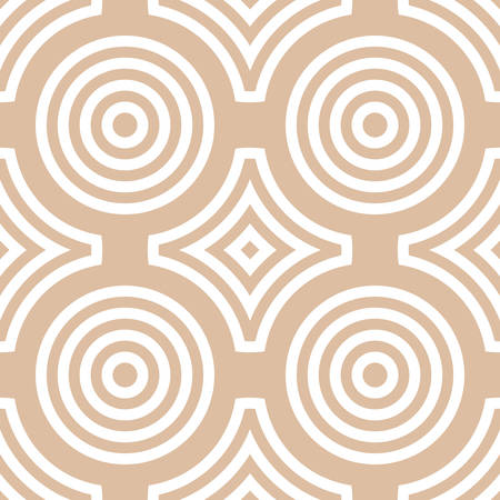 Geometric round shape seamless pattern. Circles and rhombusのイラスト素材