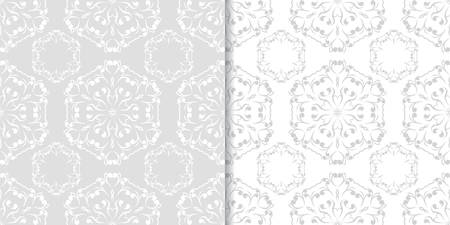 Floral seamless patterns. Colored backgroundのイラスト素材