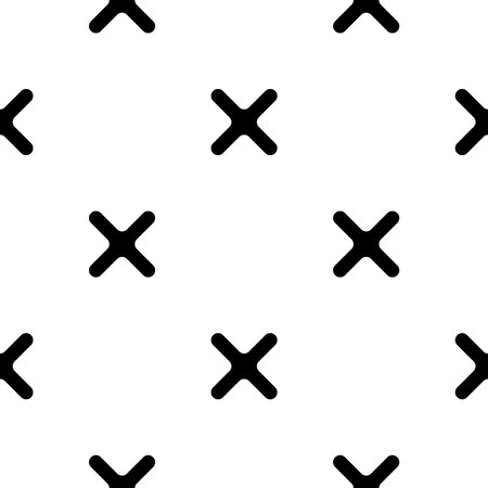 Abstract geometric seamless pattern. Black and white background
