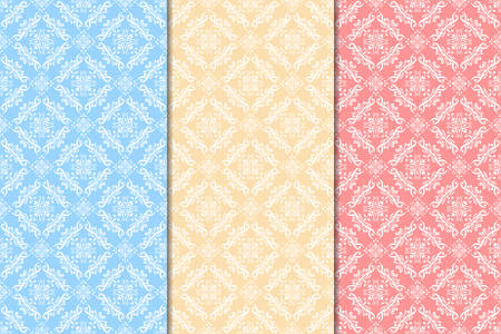Colored seamless background. Floral pattern. Vector illustrationのイラスト素材